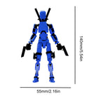 3D Printed Multi-Jointed Action Figure Poseable Robot Toy for Kids & Adults