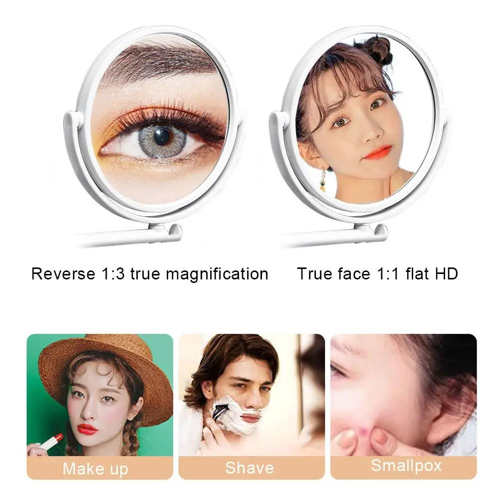 Rotating Wall-Mounted Bath Mirror with Suction for Easy Viewing