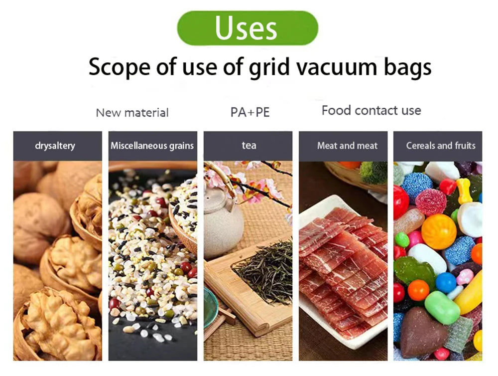 BPA-Free Vacuum Sealer Bags – Heavy Duty Food Storage (190μm)