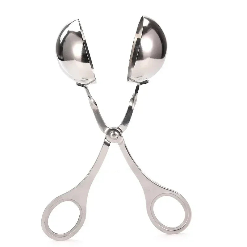 Stainless Steel Meat Baller Tongs – Ergonomic Meatball Maker for Kitchen, BBQ, and Baking