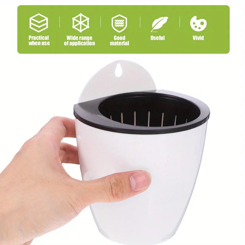 5-Pack Self-Watering Hanging Flower Pots with Rope