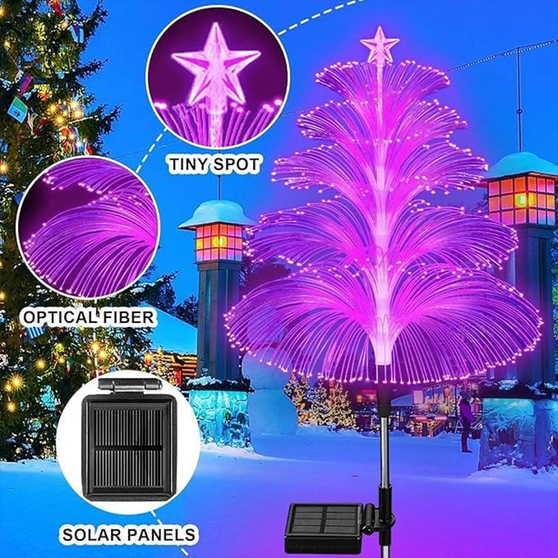 Solar Christmas Tree Lights 5M 7-Color RGB Outdoor IP65 Waterproof LED