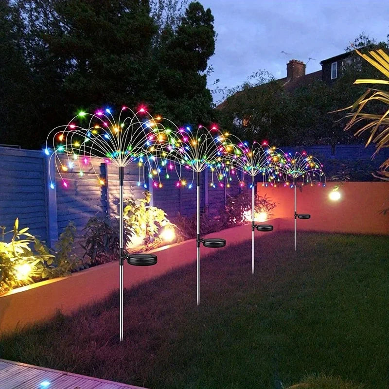 Solar LED Garden Lights Copper Wire DIY Holiday Waterproof Outdoor Decor