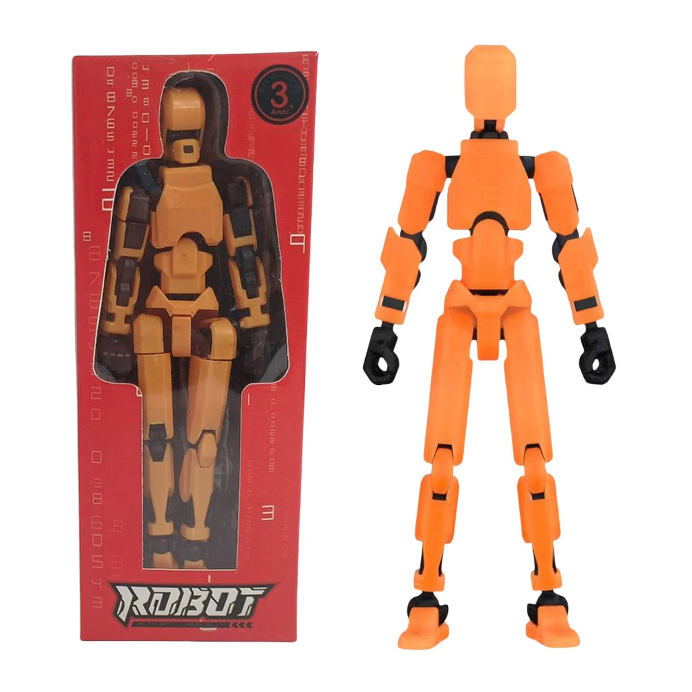 3D Printed Multi-Jointed Action Figure Poseable Robot Toy for Kids & Adults