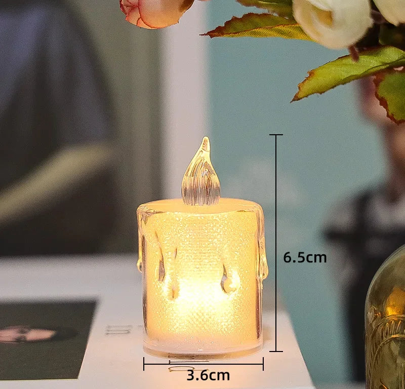 LED Electronic Flameless Candle – Warm Light Battery Operated