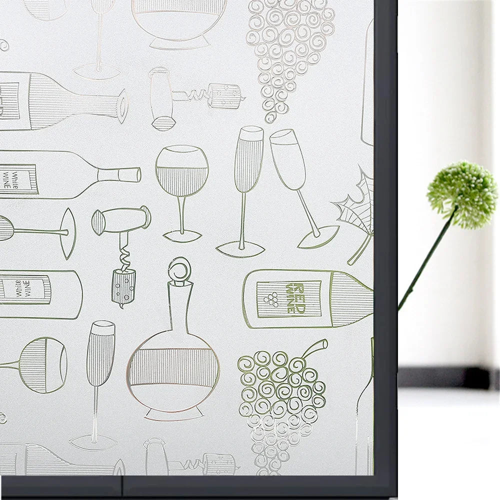 3D Matte Privacy Window Film Frosted Static Cling Glass Cover