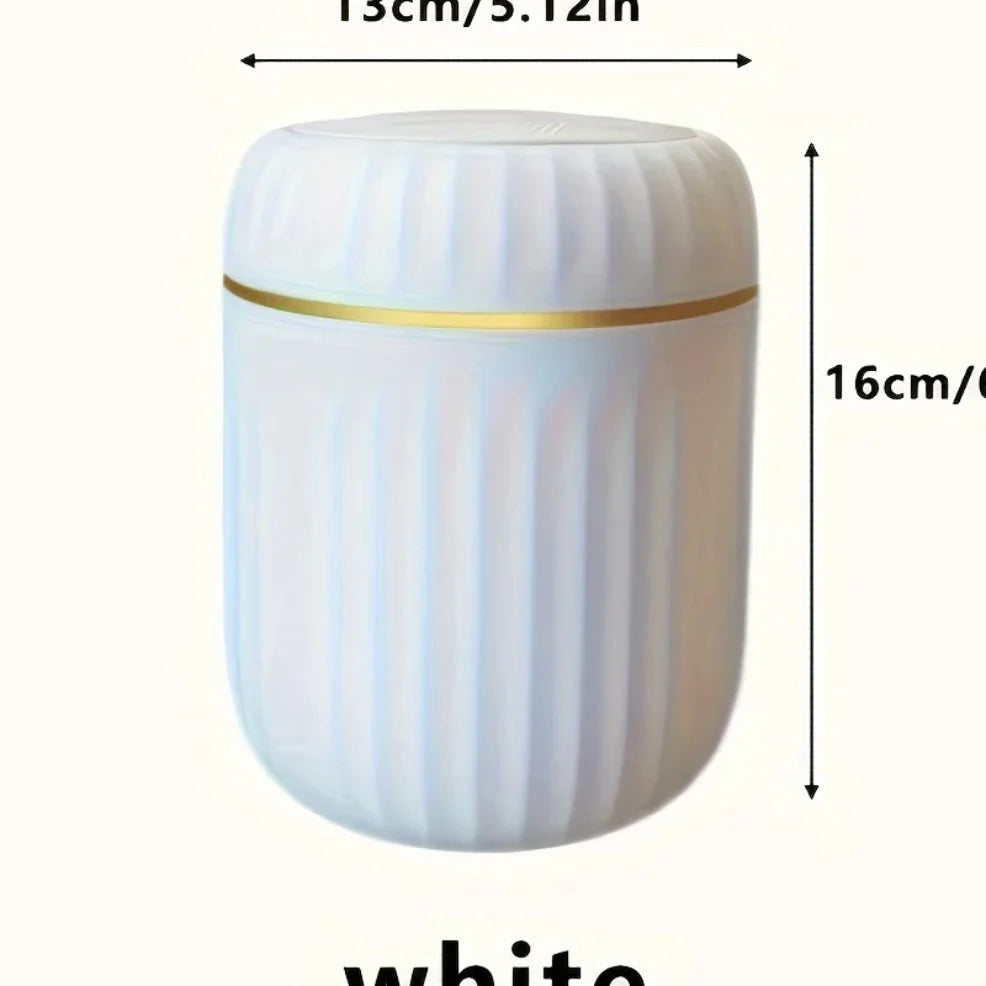 Mini Desktop Trash Can with Lid Durable Plastic Garbage Waste Bin for Office, Bedroom & Home