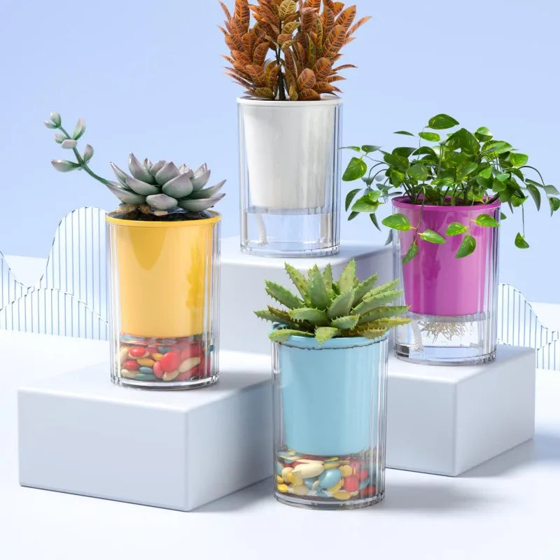 Imitation Glass Plastic Succulent Planter Pot