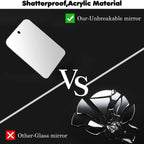 Acrylic Shower Mirror for Shaving & Makeup – Portable Bathroom Travel Mirror