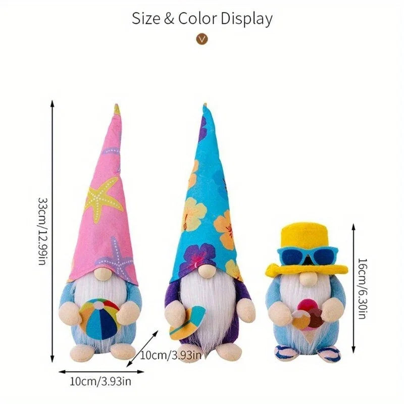 Summer Ocean Gnome Decorative Fabric Ornament for Home & Party Decor