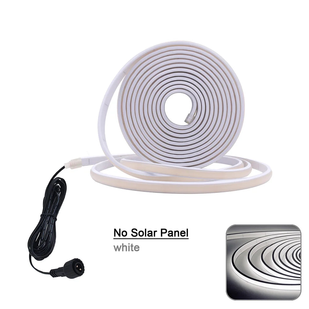 Solar COB LED Strip Light 320 LEDs/m Warm/Natural/Cold White IP67 Waterproof