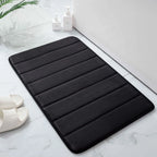 Memory Sponge Stripe Bathroom Mat Non-Slip Absorbent Machine Washable Floor Rug