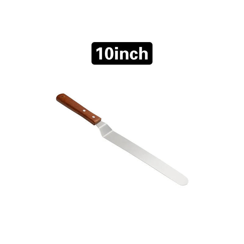 Stainless Steel Cake Icing Spatula with Wooden Handle