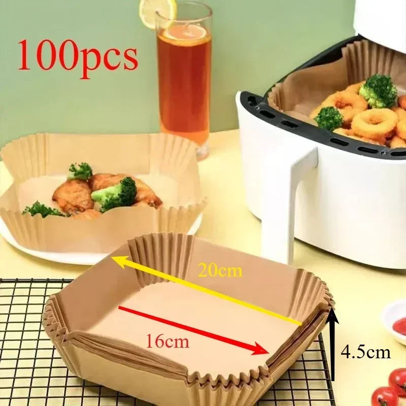 Air Fryer Disposable Parchment Paper – Non-Stick, Eco-Friendly Liners