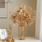 67–84cm Golden Artificial Leaf Branch Wedding & Home Decor