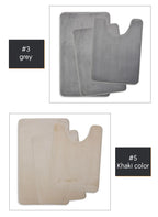Three-Piece Bathroom Mat Set Non-Slip Microfiber Absorbent Floor Rugs Soft and Comfortable