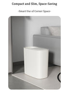 Large Capacity Bathroom Trash Can with Lid – Odor-Sealing Plastic Waste Bin for Bathroom