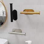 Self Adhesive Toilet Paper Holder Gold Stainless Steel