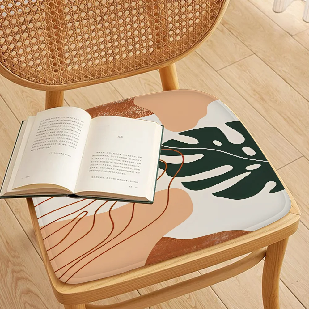 Palm Tree Leaves Printed Seat Cushion – Breathable & Anti-Slip Soft Pad