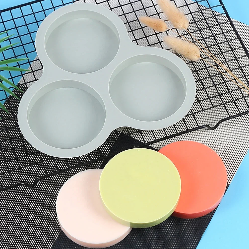 3-Hole Silicone Muffin & Egg Mold – Heat Resistant Bakeware