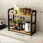 Tiered Metal Countertop Shelf – Multipurpose Reusable Storage Organizer