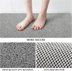 Non-Slip Shower & Bathtub Mat 24x16 Inch PVC Loofah Quick Drying Bath Mat with Drain