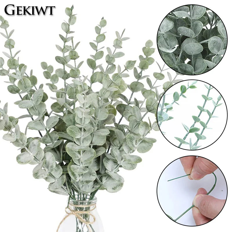 Artificial Eucalyptus Leaves Bouquet 41cm Decor