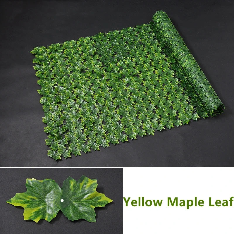 Amuixui Artificial Leaf Fence Panel Outdoor Privacy & Decorative Decor