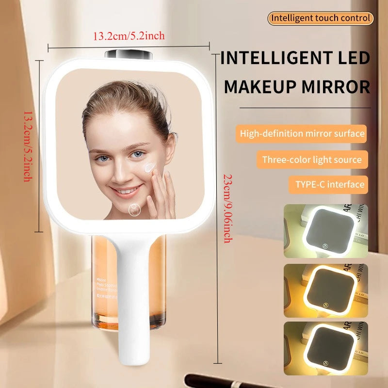 Niche Modern LED Makeup Mirror with Touch Control and Three Light Colors