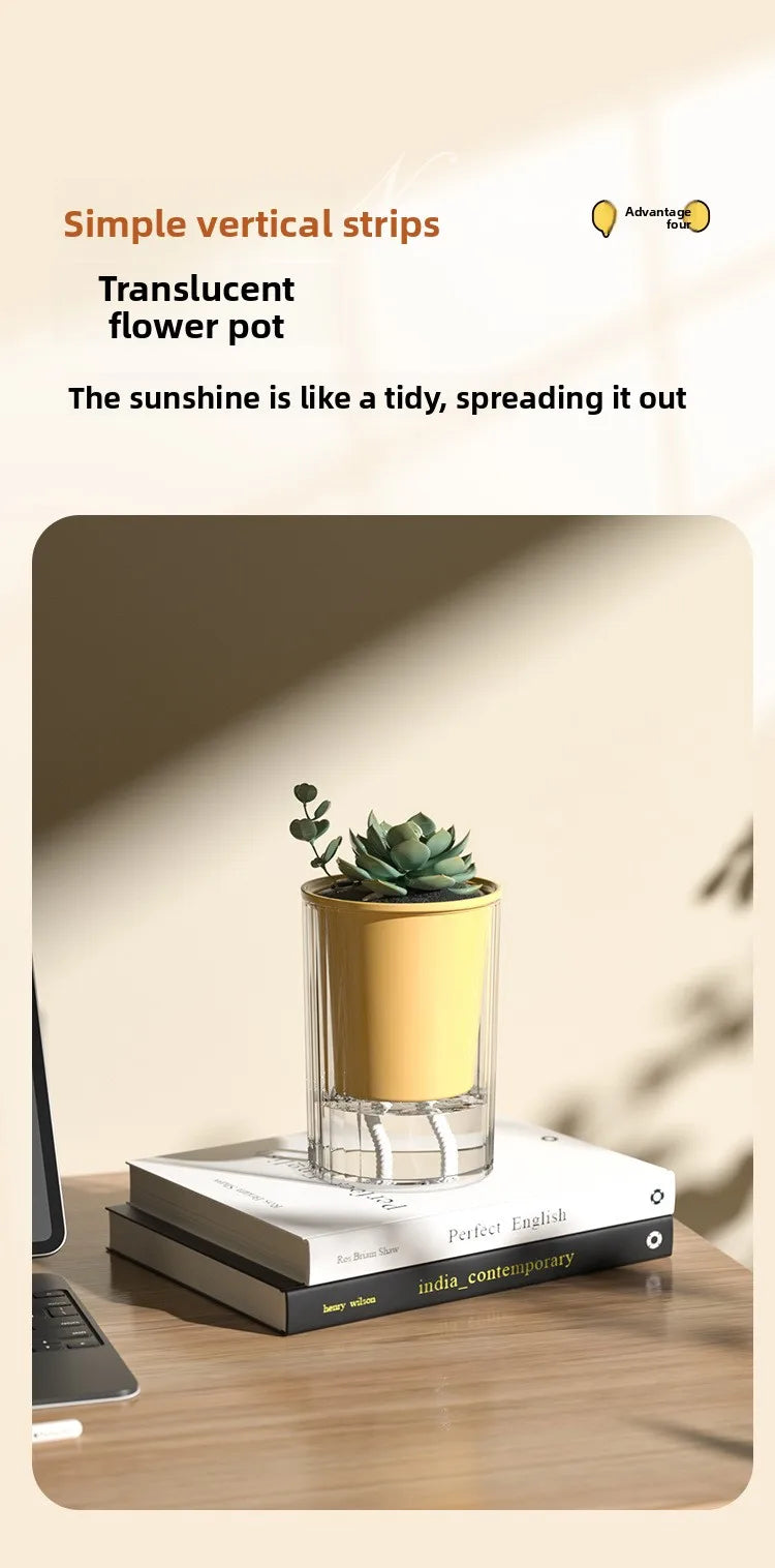 Imitation Glass Plastic Succulent Planter Pot