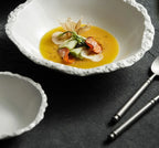 ZIZI FISH Porcelain Soup Bowl – Simple Solid White Design