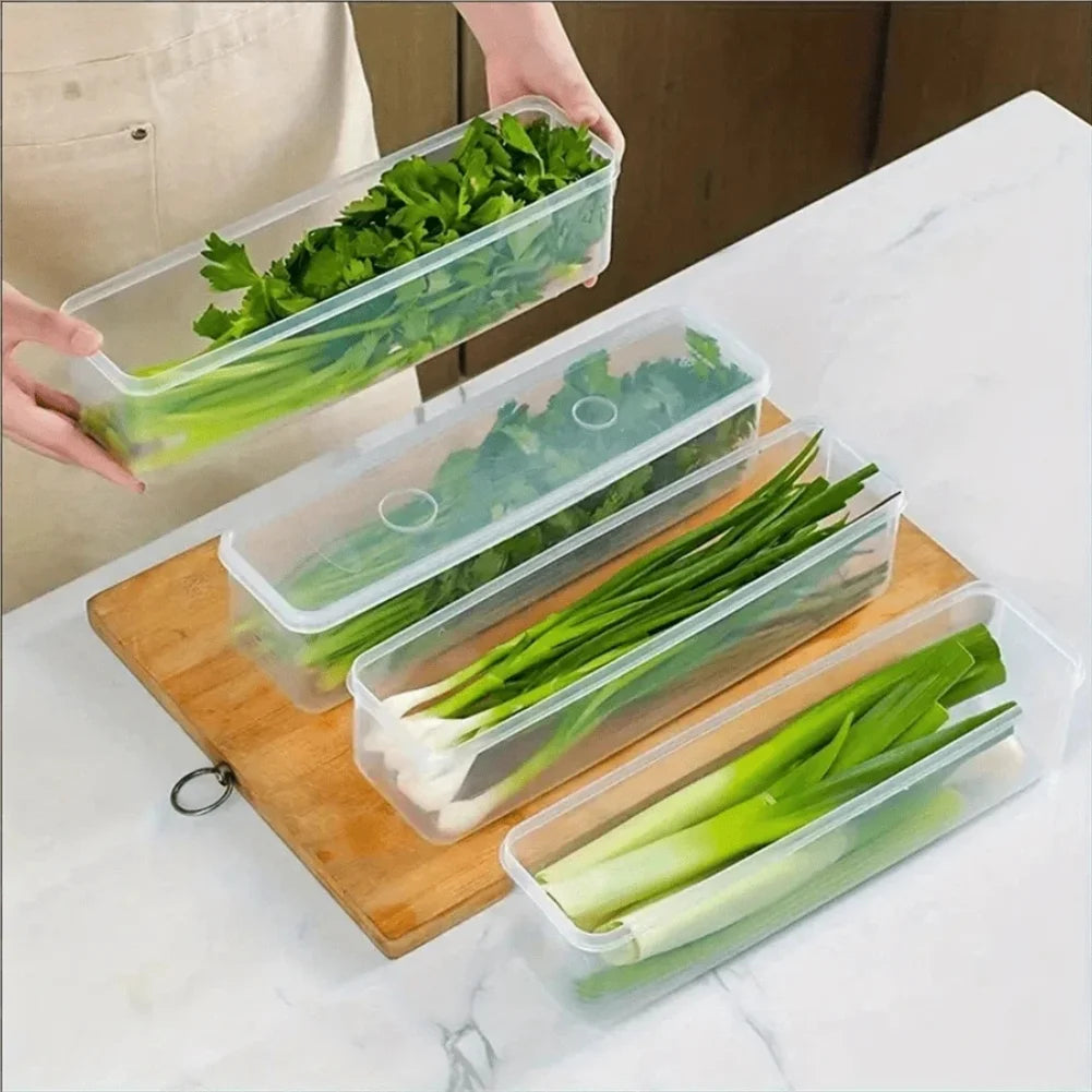 PP Plastic Refrigerator Storage Box – Stackable Fridge Organizer with Lid