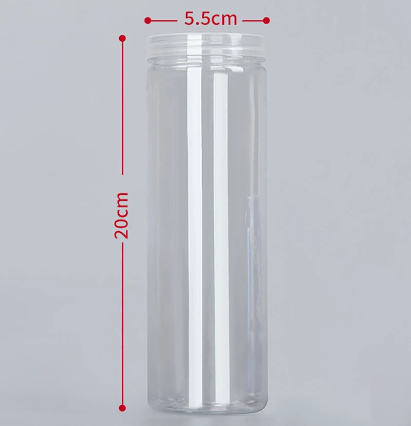 Modern Transparent Food Storage Bottle – Airtight PET/PE Kitchen Storage Jar