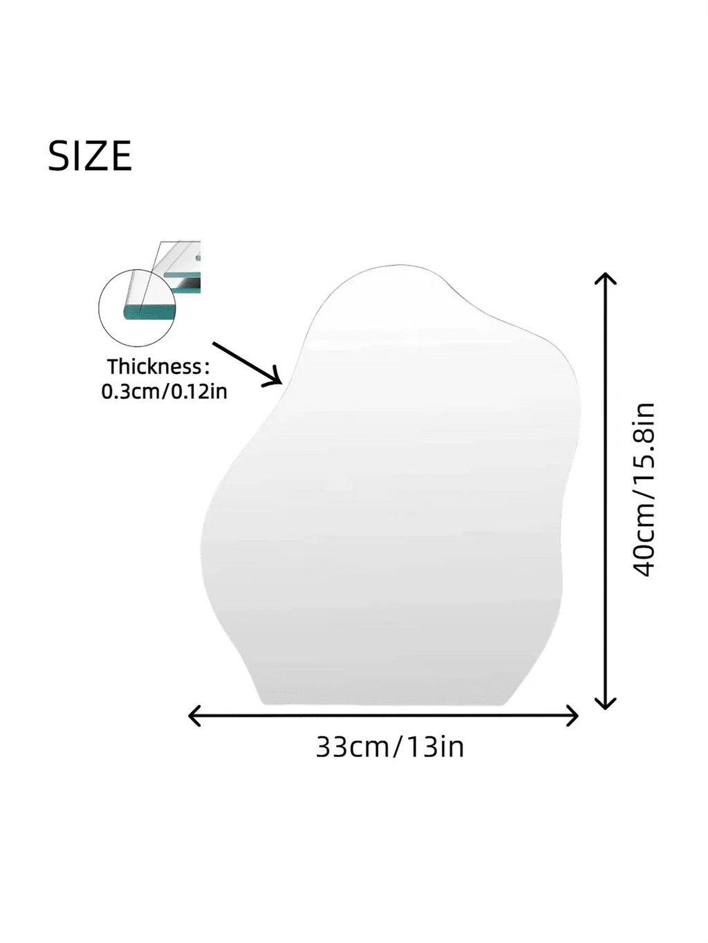 Cloud-Shaped Acrylic Shatterproof Mirror for Elegant Home Decor