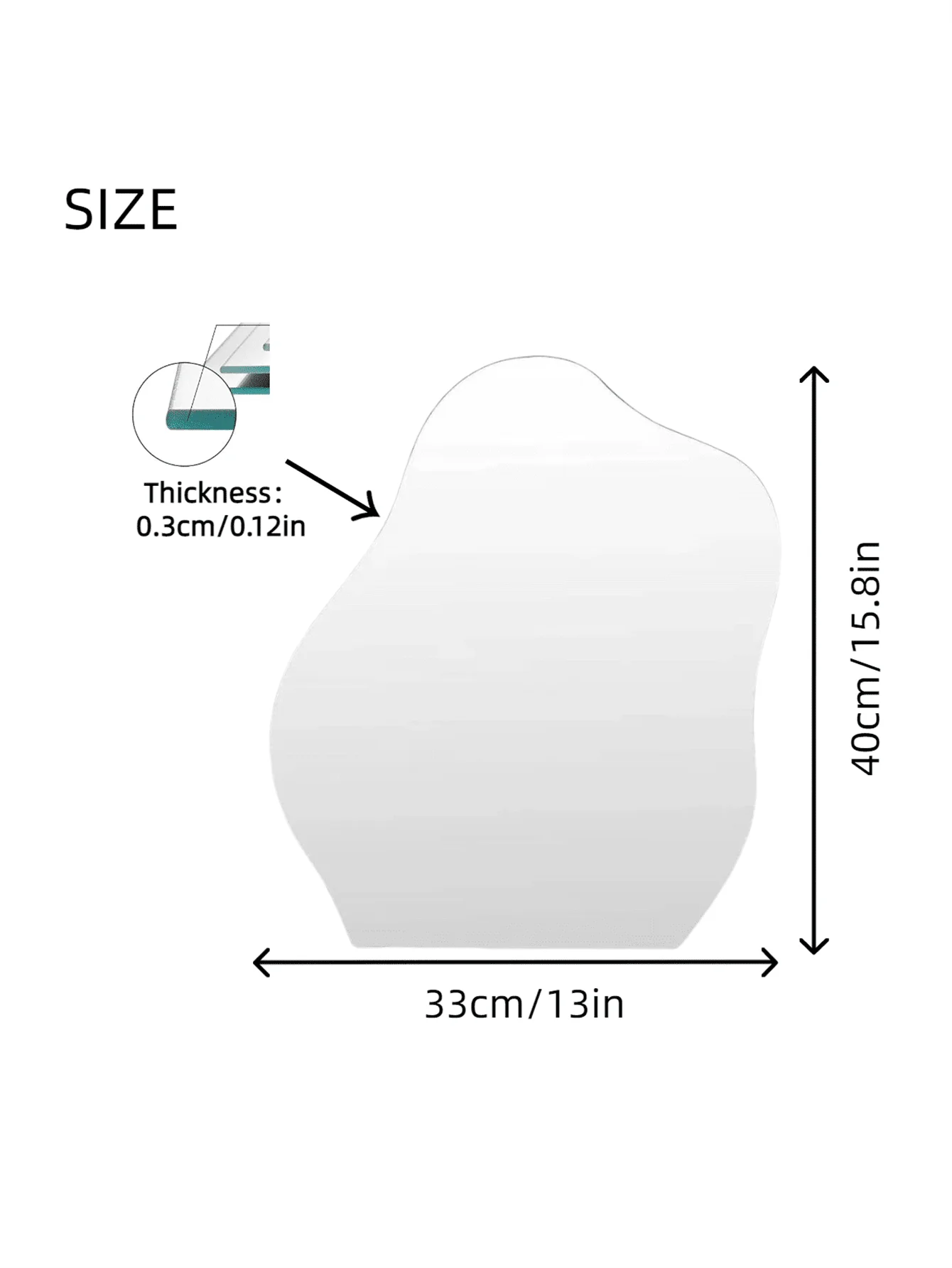 Cloud-Shaped Acrylic Shatterproof Mirror for Elegant Home Decor