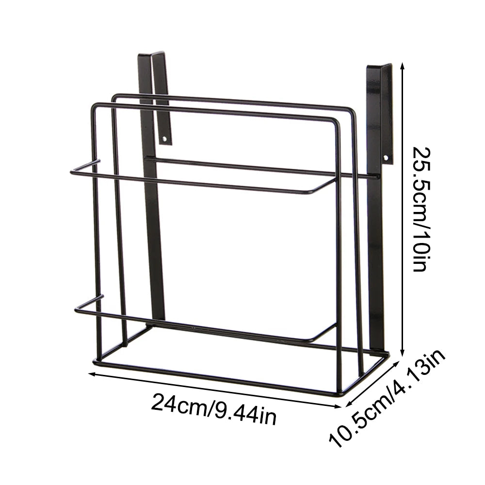 Metal Kitchen Cutting Board & Lid Organizer – Wall-Mounted Rack