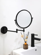 Wall-Mounted Dual-Sided 8-Inch Magnifying Mirror for Makeup and Grooming