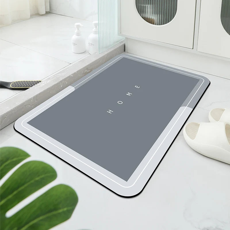 Diatomaceous Mud Bathroom Mat Anti-Slip Absorbent Quick-Dry Floor Rug Door Mat