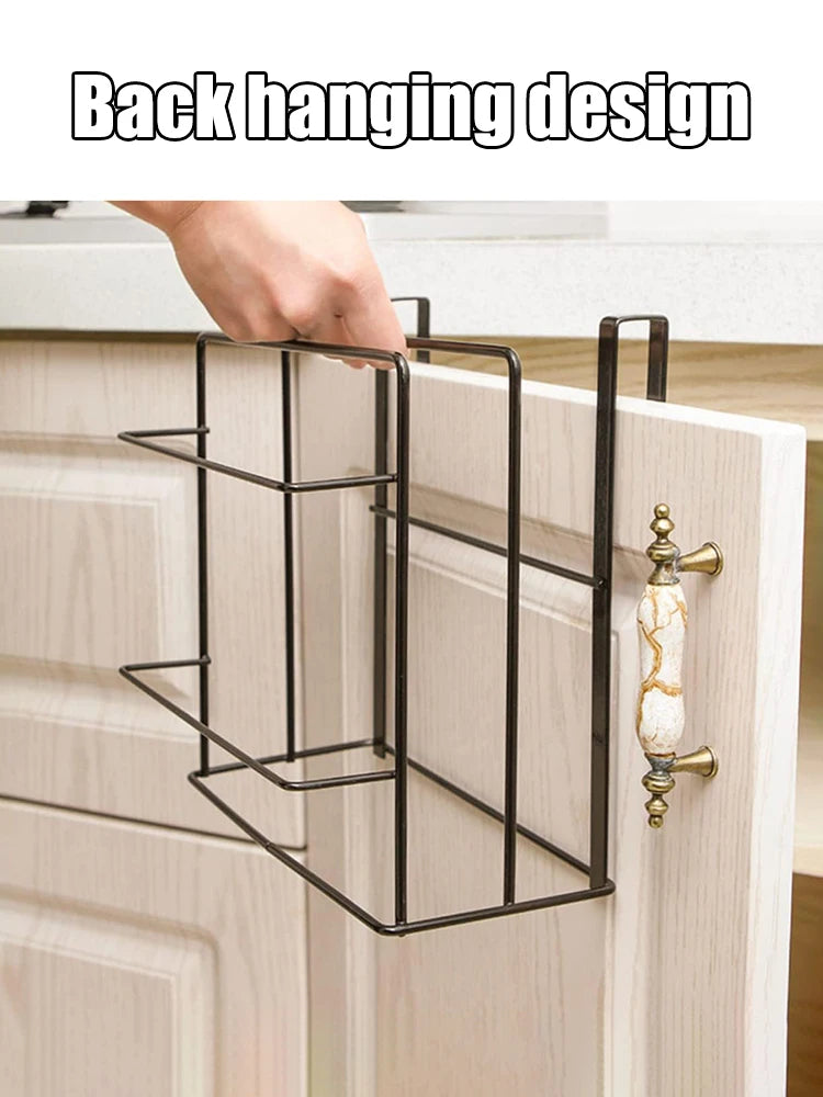 Metal Kitchen Cutting Board & Lid Organizer – Wall-Mounted Rack