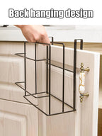 Metal Kitchen Cutting Board & Lid Organizer – Wall-Mounted Rack