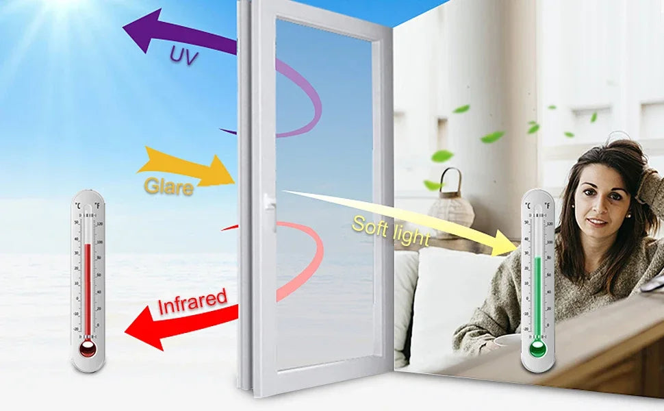 Silver One Way Mirror Window Film Heat Insulation Glass Tint