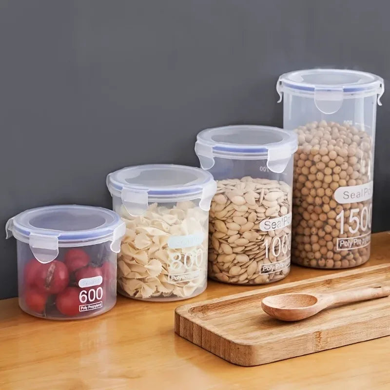 Airtight Grain Storage Container – Durable Plastic Food Organizer