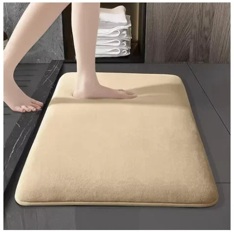 Absorbent Coral Velvet Bathroom Mat – Non-Slip Anti-Skid Floor Mat for Bathroom & Home