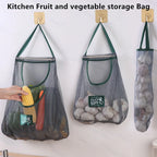 Reusable Kitchen Hanging Mesh Bag – Ventilated Fruit & Vegetable Storage Net for Ginger, Garlic, Potatoes, Onions