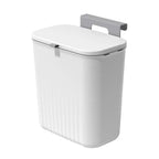 9L Wall-Mounted Trash Can with Lid, Kitchen & Bathroom Hanging Storage Bin, Smart Cabinet Garbage Holder