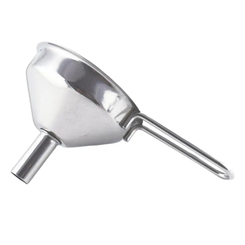 Stainless Steel Mini Funnel – Long Handle Liquid & Powder Pouring Tool
