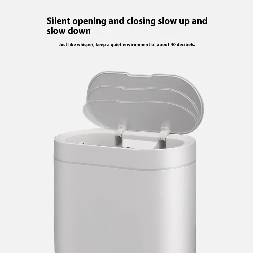 7L Touchless Automatic Bathroom Trash Can with Lid, Motion Sensor Garbage Bin