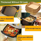 Air Fryer Disposable Parchment Paper – Non-Stick, Eco-Friendly Liners