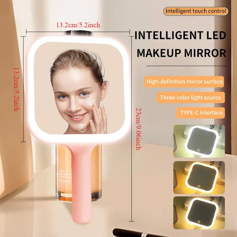 Niche Modern LED Makeup Mirror with Touch Control and Three Light Colors