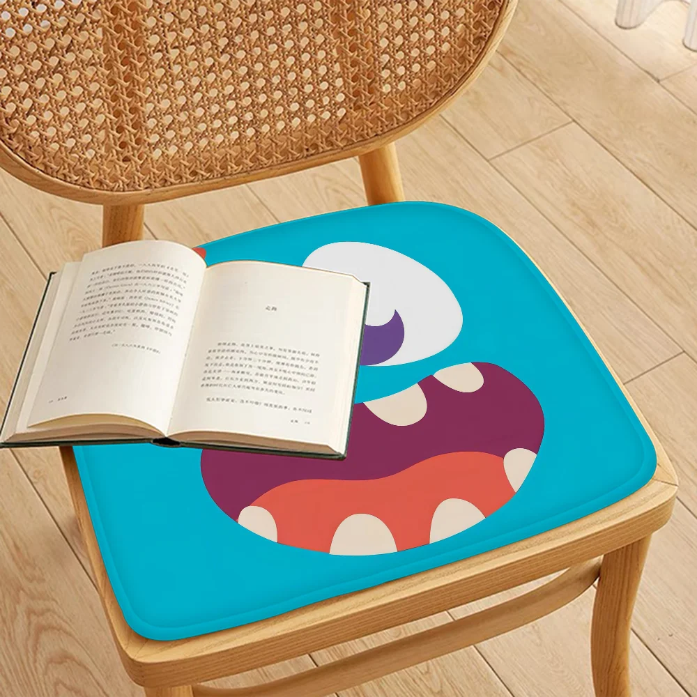 Funny Emoji Cartoon Seat Cushion – Square/Round, Soft & Breathable